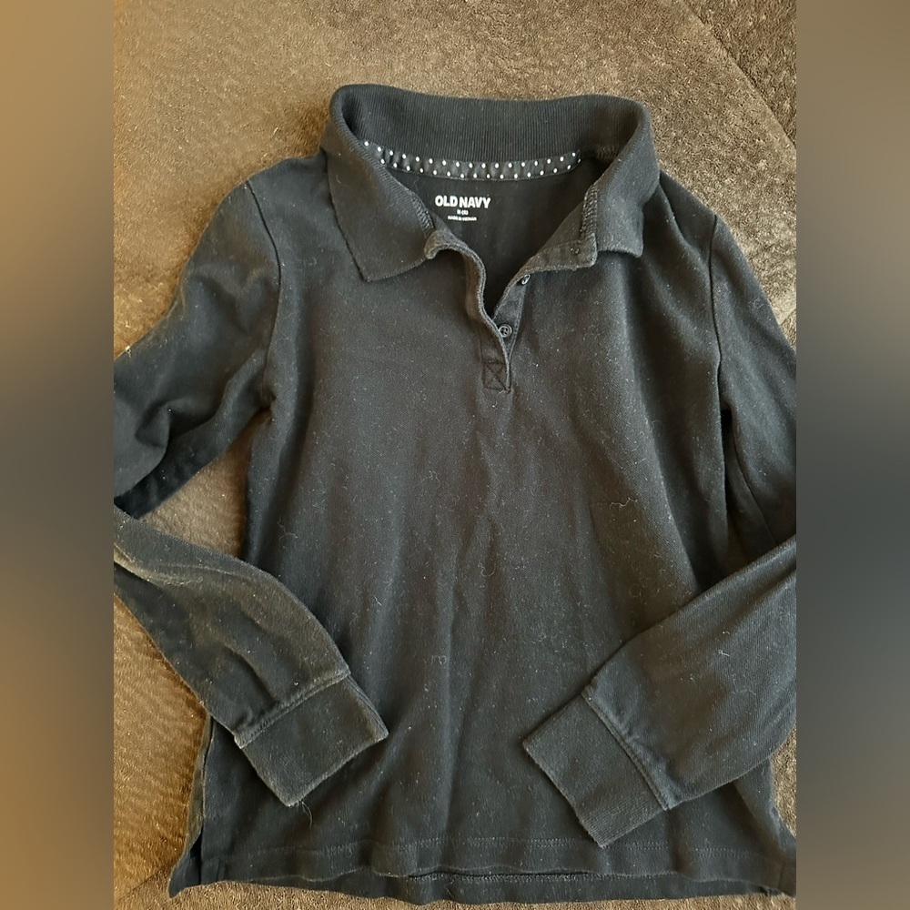 Old navy size 8 long sleeve polo top